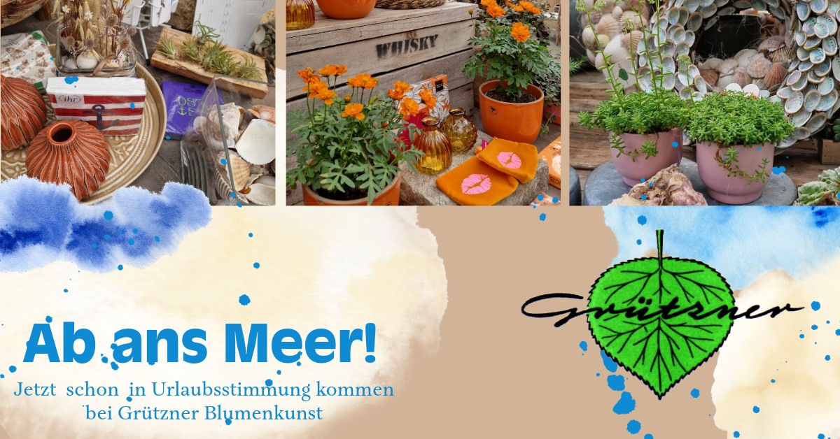 Grützner Meeresposting "Ab ans Meer" mit Dekoideen